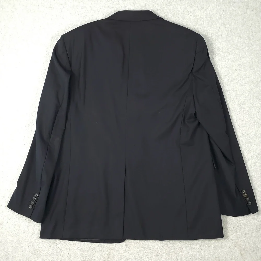 Prada Mens Jacket Size 46R (IT 56) Black Wool 3 Button Blazer Coat Made in Italy